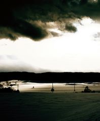 Violent storm clouds