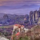 Violet Sunset in Meteora