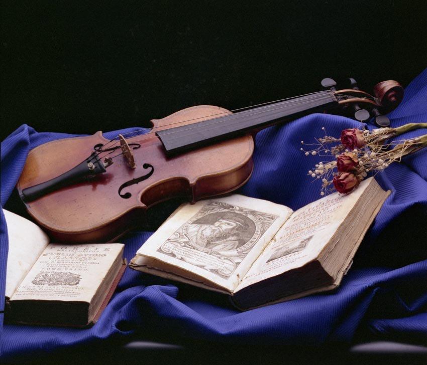 Violino su blu