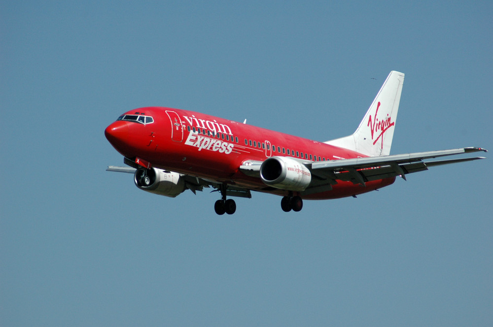 Virgin express bei der landung in Zaventem