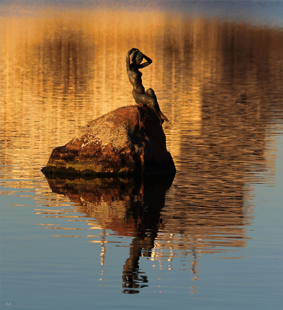 Virgin in the golden light