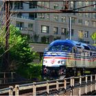 Virginia Railway Express Commuter Train on Maine Avenue Bridge