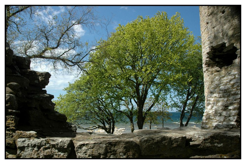 Visby - Blick durch die Stadtmauer