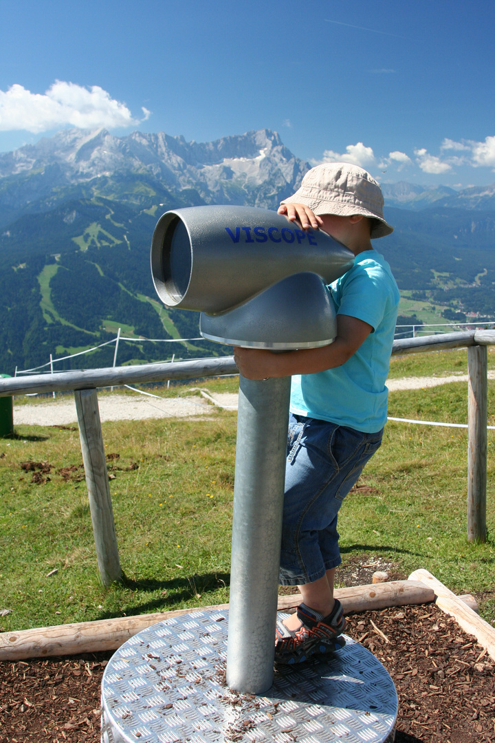 Viscope das intelligente Fernrohr auf der Wank bei Garmisch-Partenkirchen