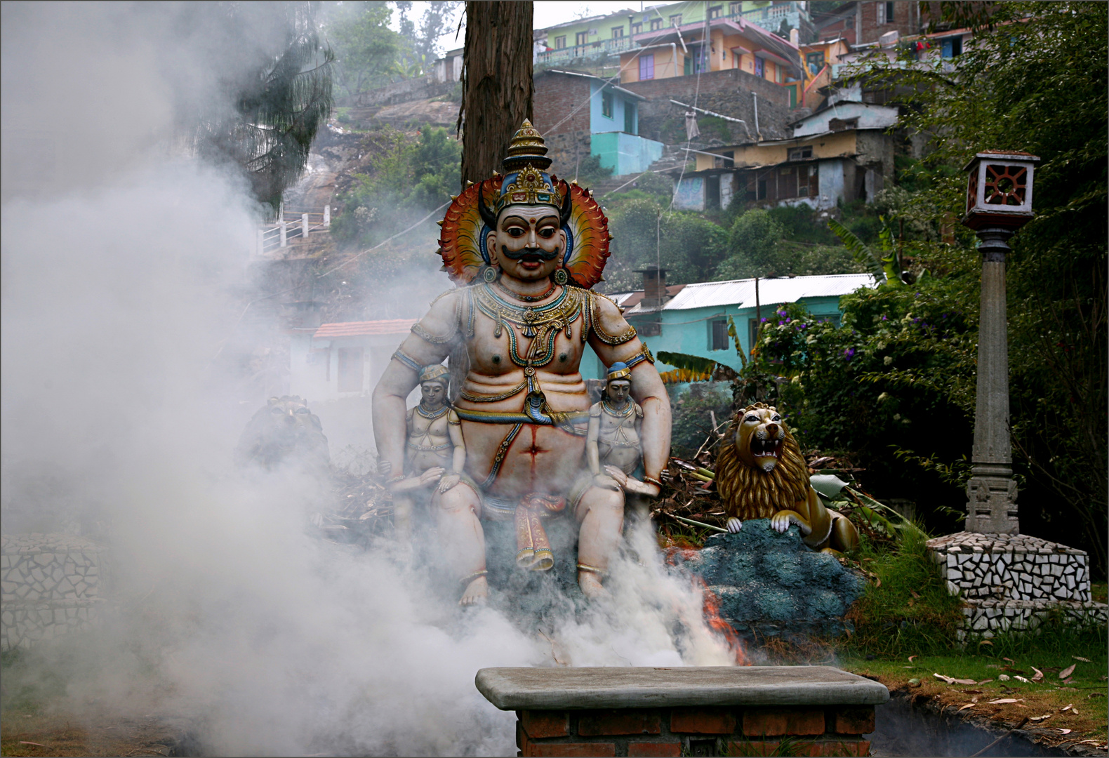 Vishnu im Rauch