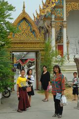 Visitors from Bhutan in Nakhon Chaisri Thailand