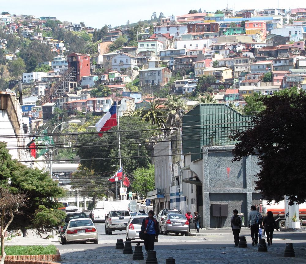 Vista a los cerros de Valparaíso