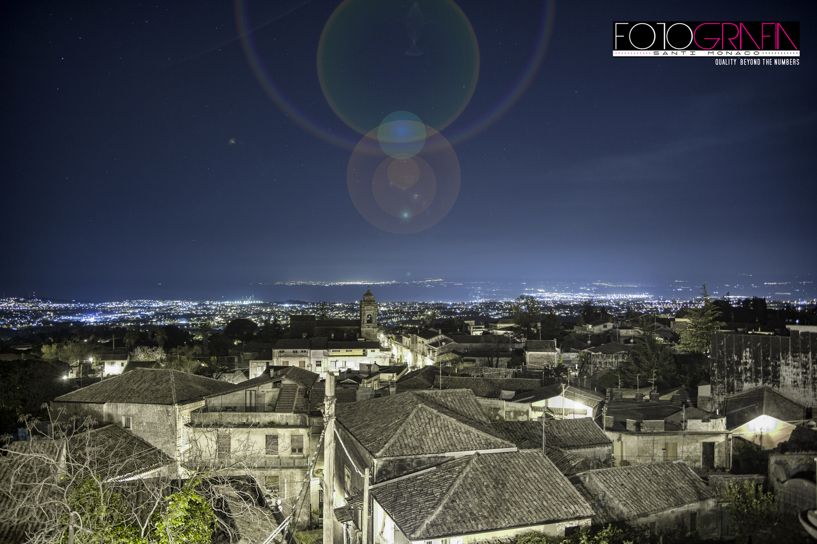 vista dallo spiazzale della chiesa di treccastagni