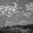 Vista de Eslovenia en blanco y negro