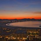 Vista de la playa de Laredo al anochecer