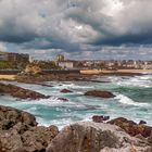 Vista de la playa del Camello y el Sardinero desde el Palacio de la Magdalena(Santander, Cantabria)