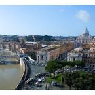 Vista de San Pedro y el rio Tiber