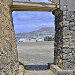 Vista del puerto de Playa Blanca