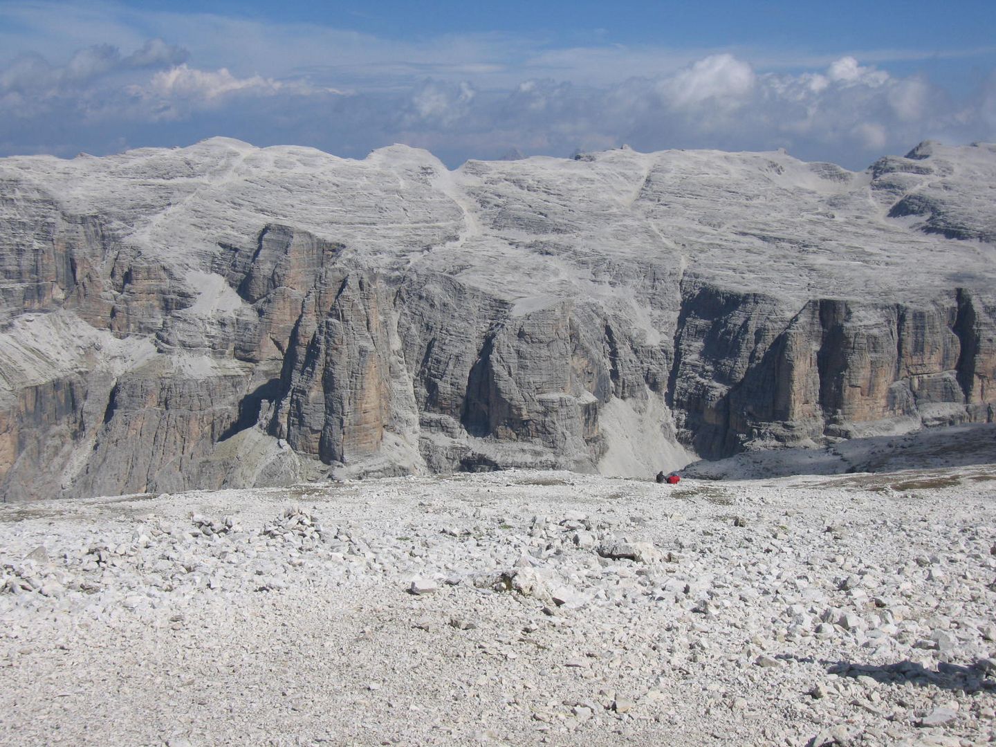 Vista del sella dal rifugio Maria