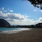 Vista della spiaggia di Mondello