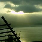 Vista desde el camino hacia Laguna Verde. Valparaíso