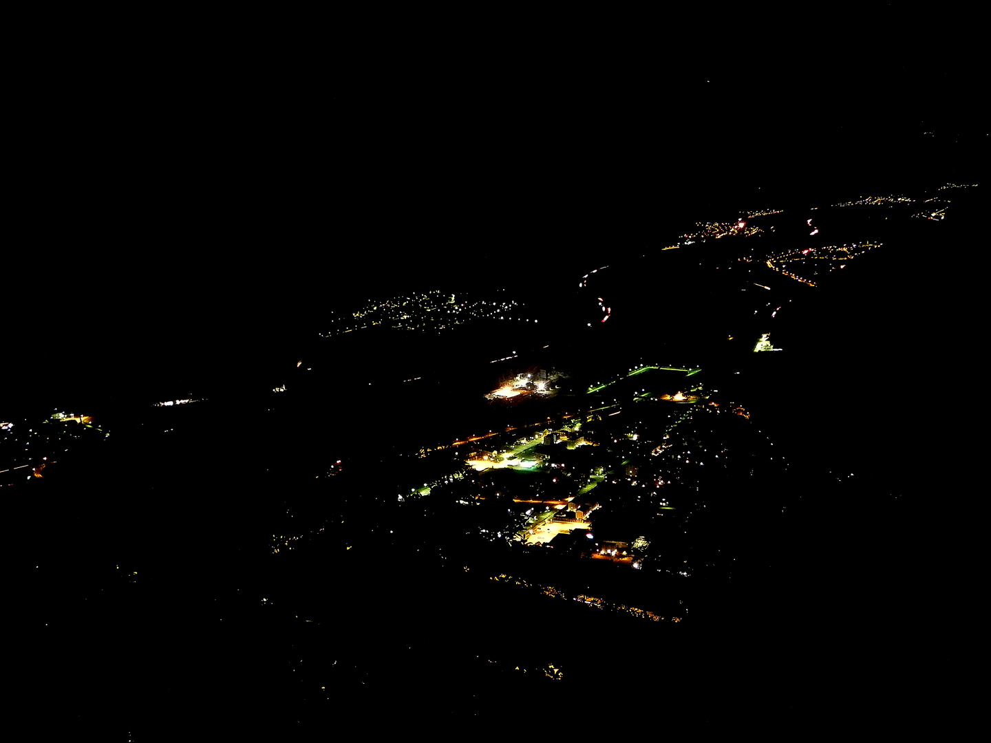 vista di notte dal monte Aragno Ticino 2