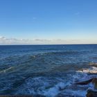 Vista mare dal molo di Mondello Valdesi (Palermo)