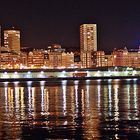 Vista nocturna del puerto de La Coruña I