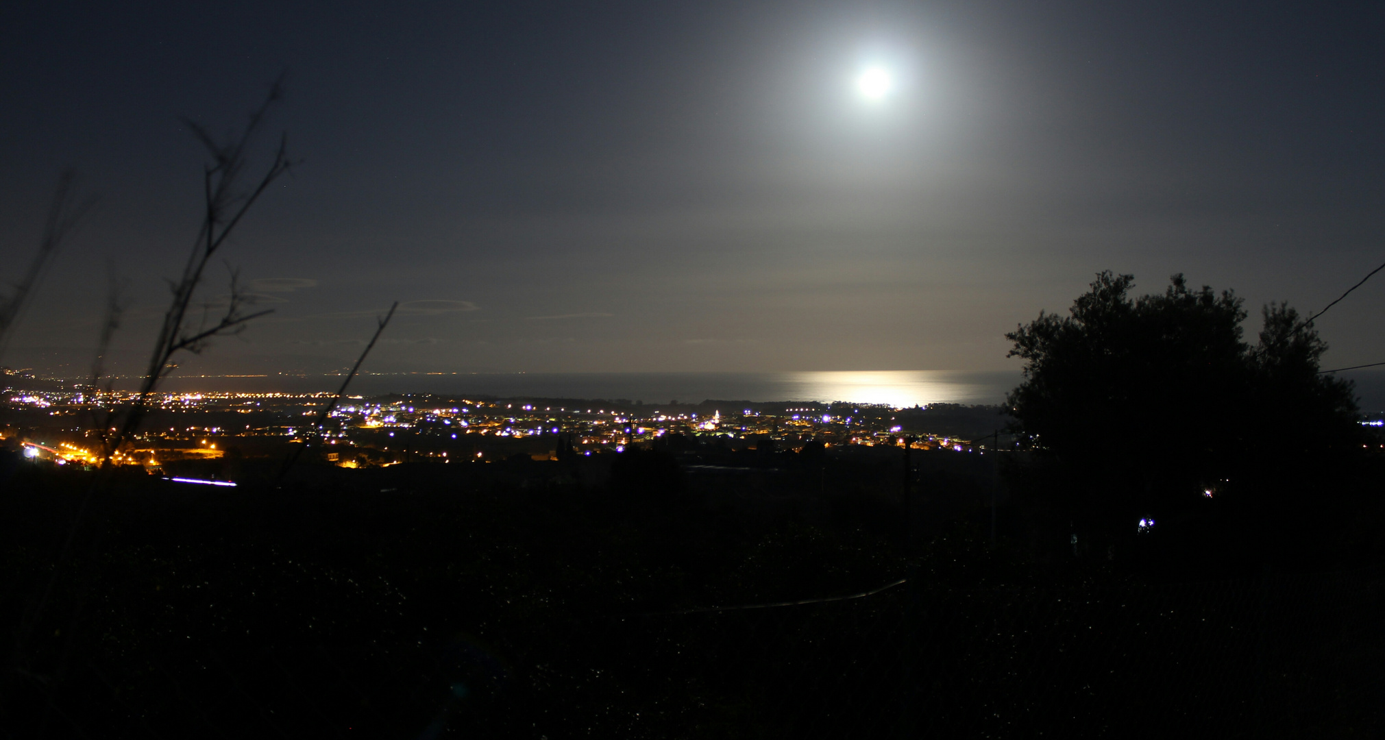 Vista notturna da casa mia 