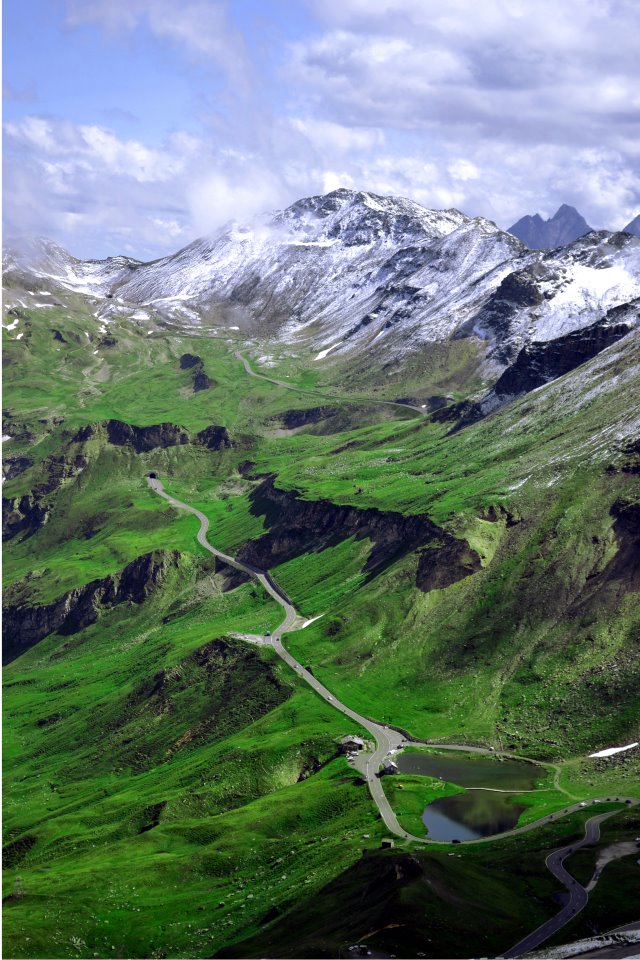 vista panoramica della strada alpina del Grossglockner