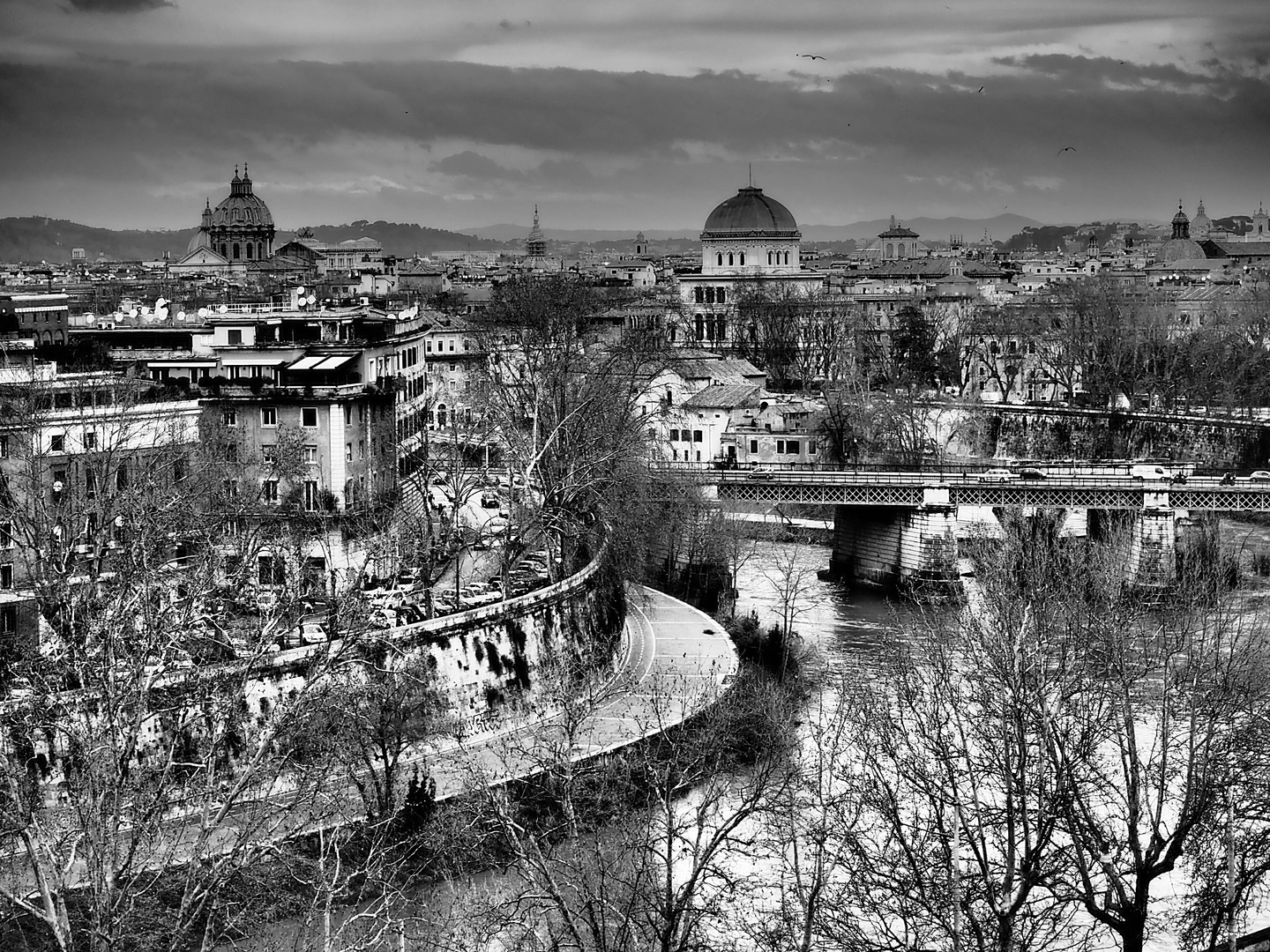 vista su Roma in marzo