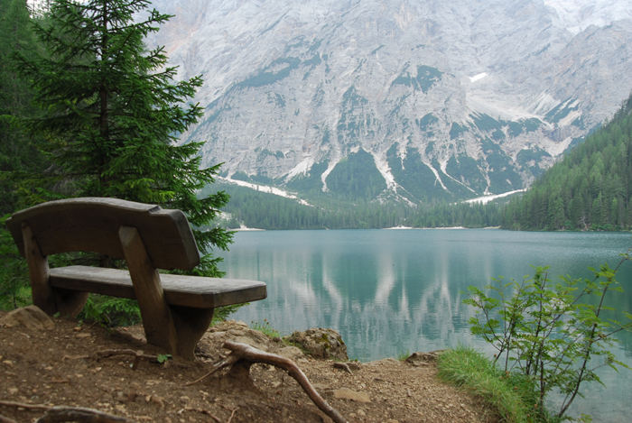 Vista sul lago di Braies