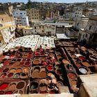 Vista sulle concerie di Fès