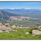 Vistas de El Escorial y la sierra de Madrid nevada