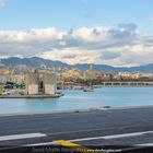 Vistas de Málaga desde el buque Juan Carlos I