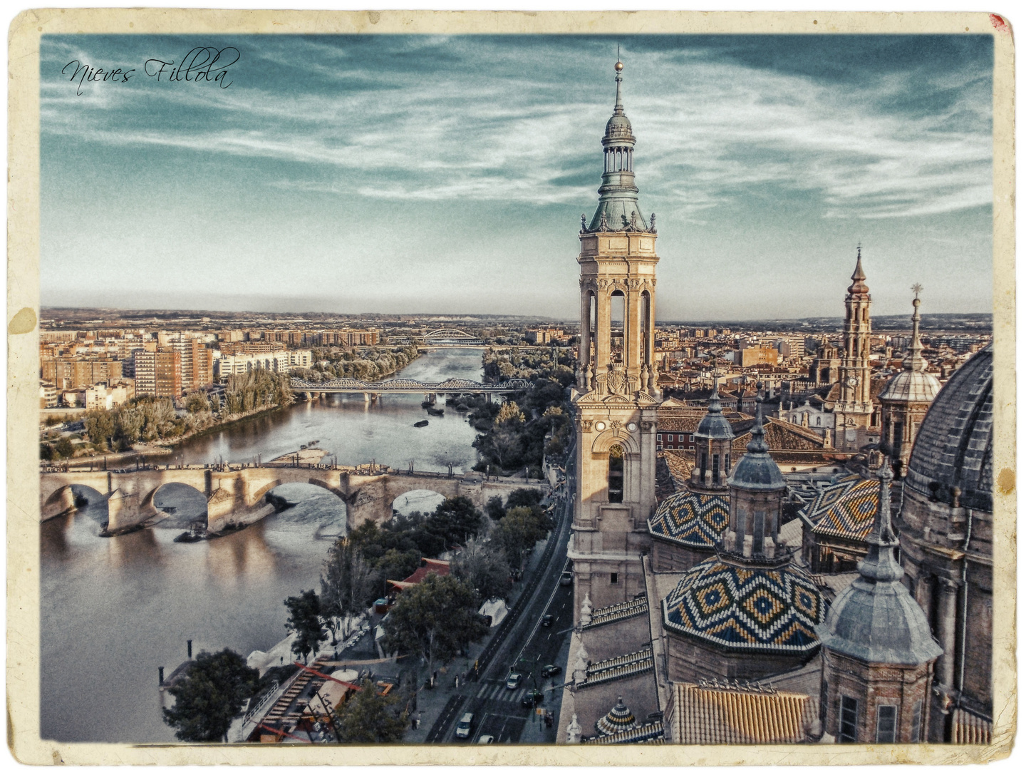 Vistas desde la torre del Pilar de Zaragoza