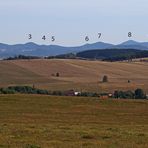 Vitovaussicht Böhmisches Mittelgbige 600m hoch rechts der Elbe(labe)