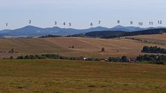 Vitovaussicht Böhmisches Mittelgbige 600m hoch rechts der Elbe(labe)