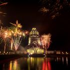 Völkerschlachtdenkmal in Silvester Beleuchtung 2019/20