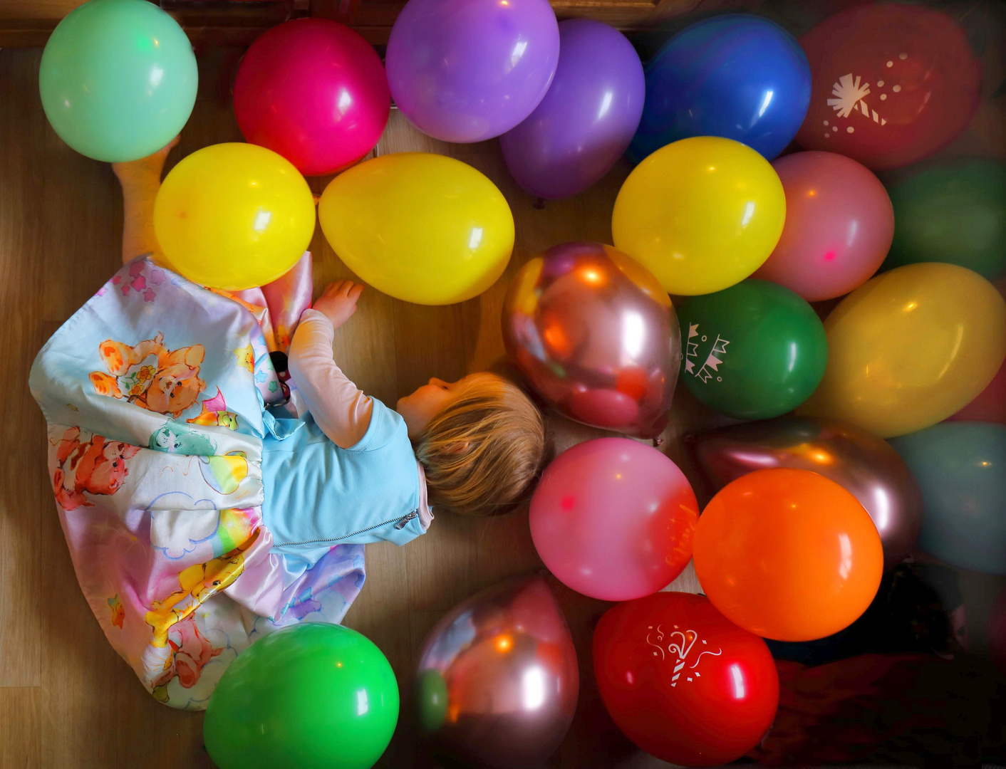 # völlig erschöpft vom dritten Kindergeburtstag