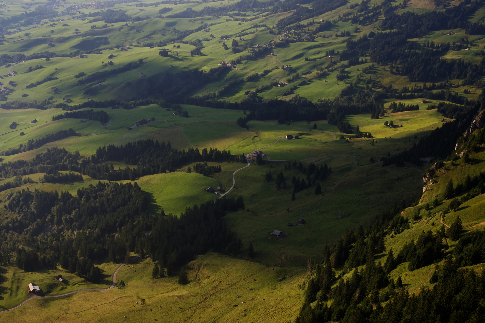 Vogelperspektive vom Hoher Kasten (CH_ Appenzell)