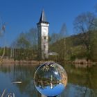 Vogelschutzturm Pforten im Frühling 