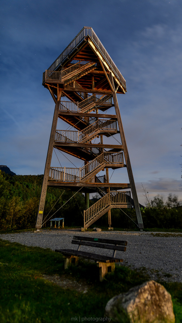 Vogelturm bei "fast" Vollmond