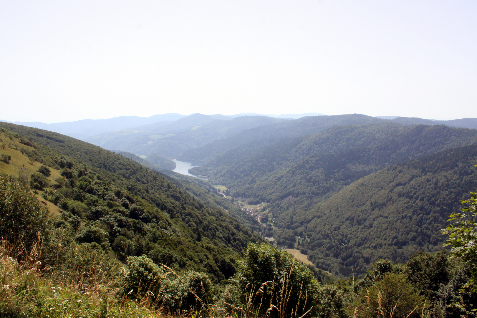 Vogesen, Lac de Kruth Wildenstein, Sicht vom Rothenbachkopf