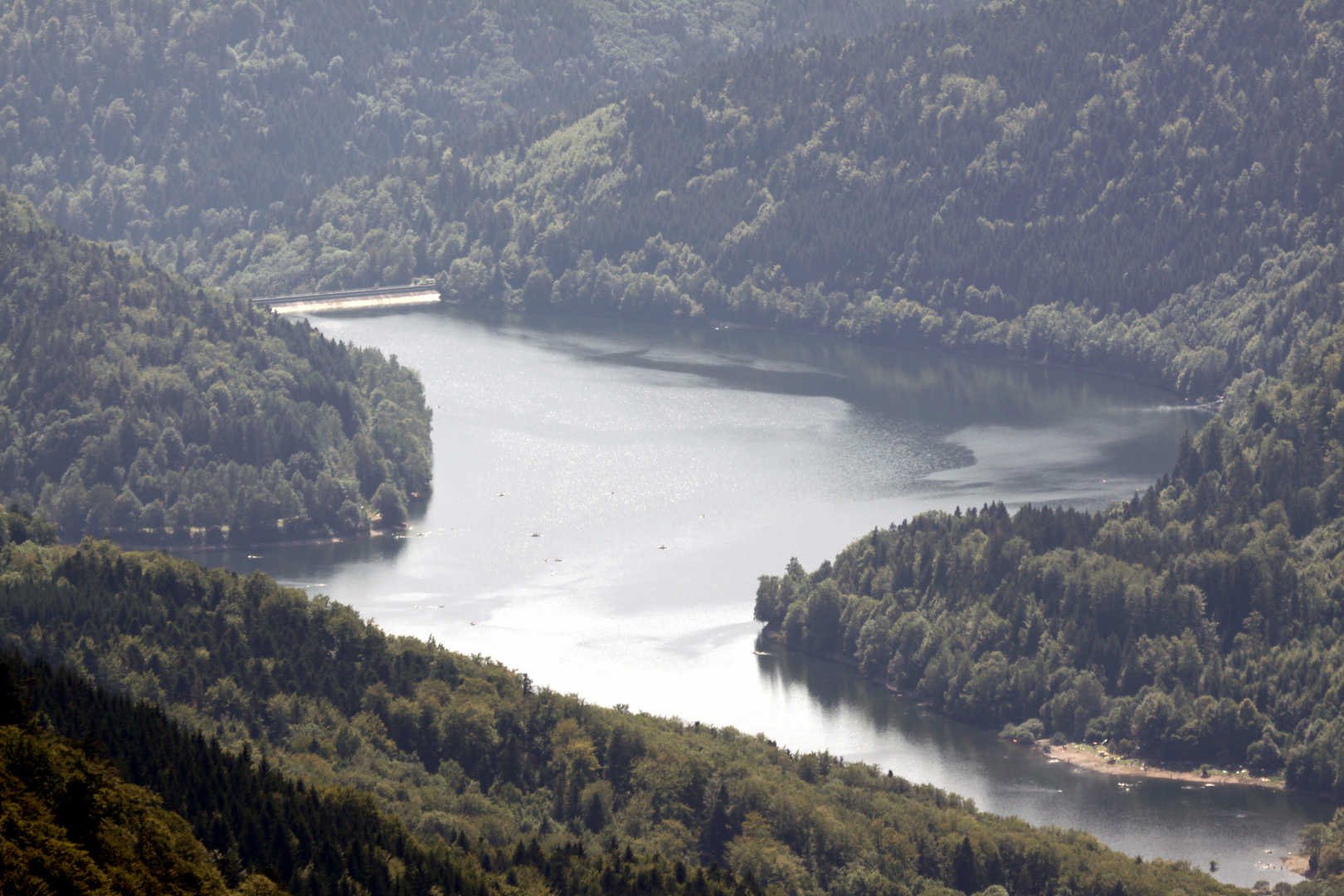 Vogesen, Südausläufer, Centre Intiation Nature, Rothenbach, Stausee, Lac de Kruth Wildenstein, Tele