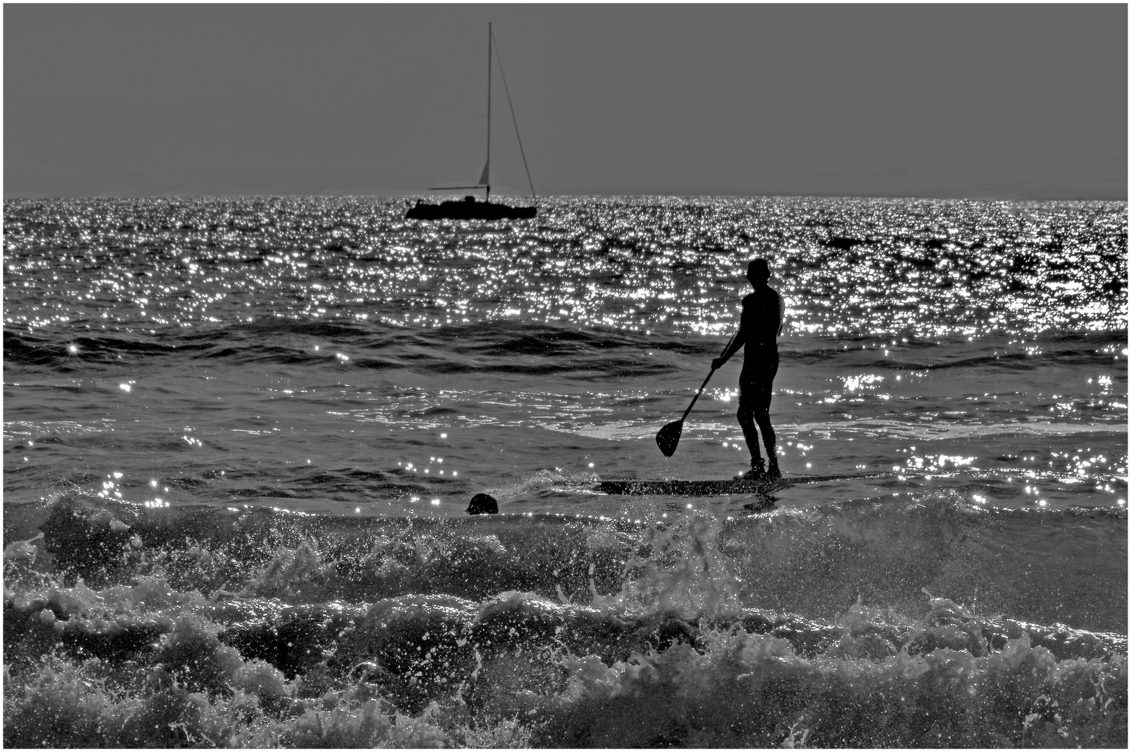 voguer librement sur une mer argentée  ....