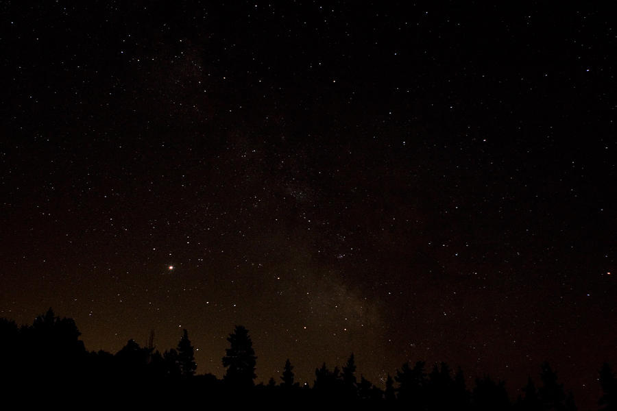 Voie lactée avec Jupiter