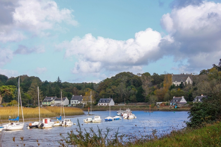 Voiliers sur Le Blavet à Hennebont (Morbihan)