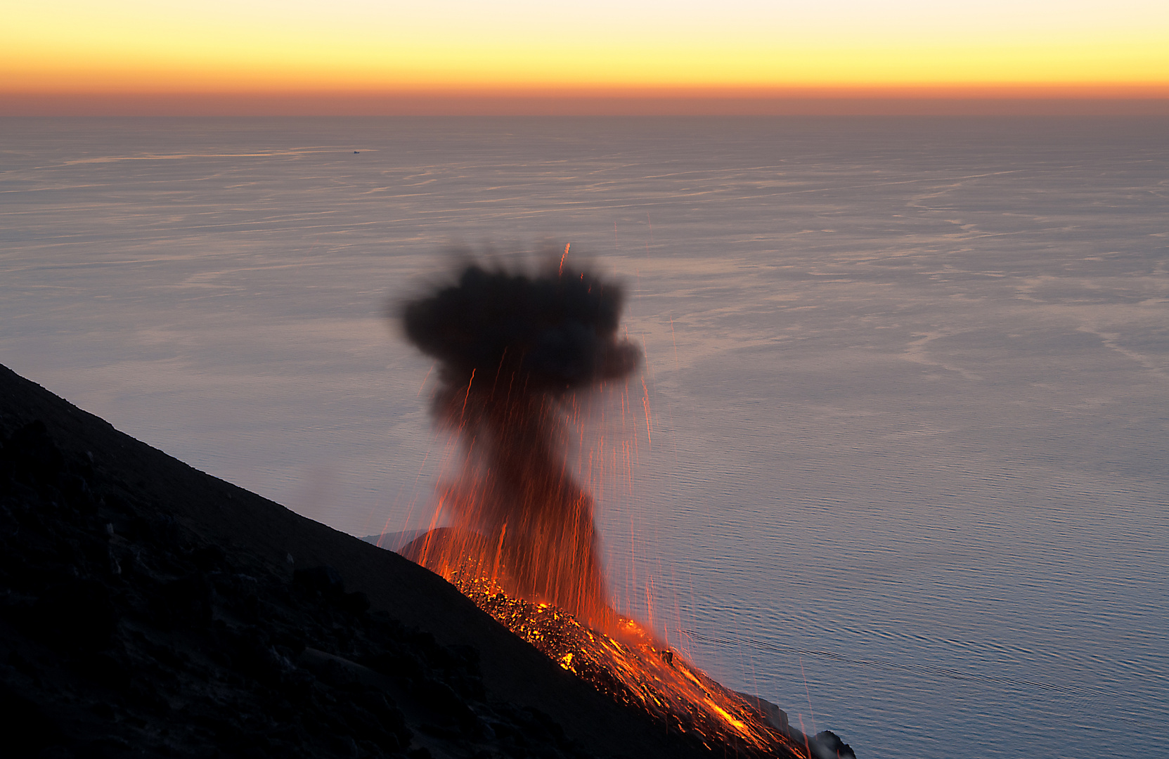 Volcano eruption