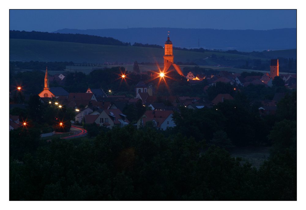 Volkach zur blauen Stunde