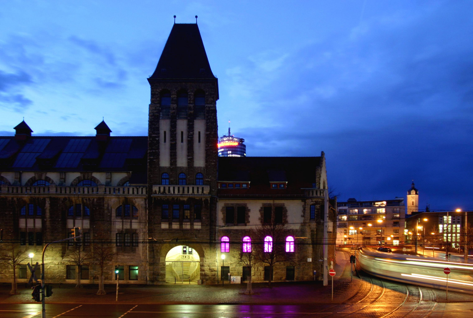 Volksbad Jena zur Blauen Stunde