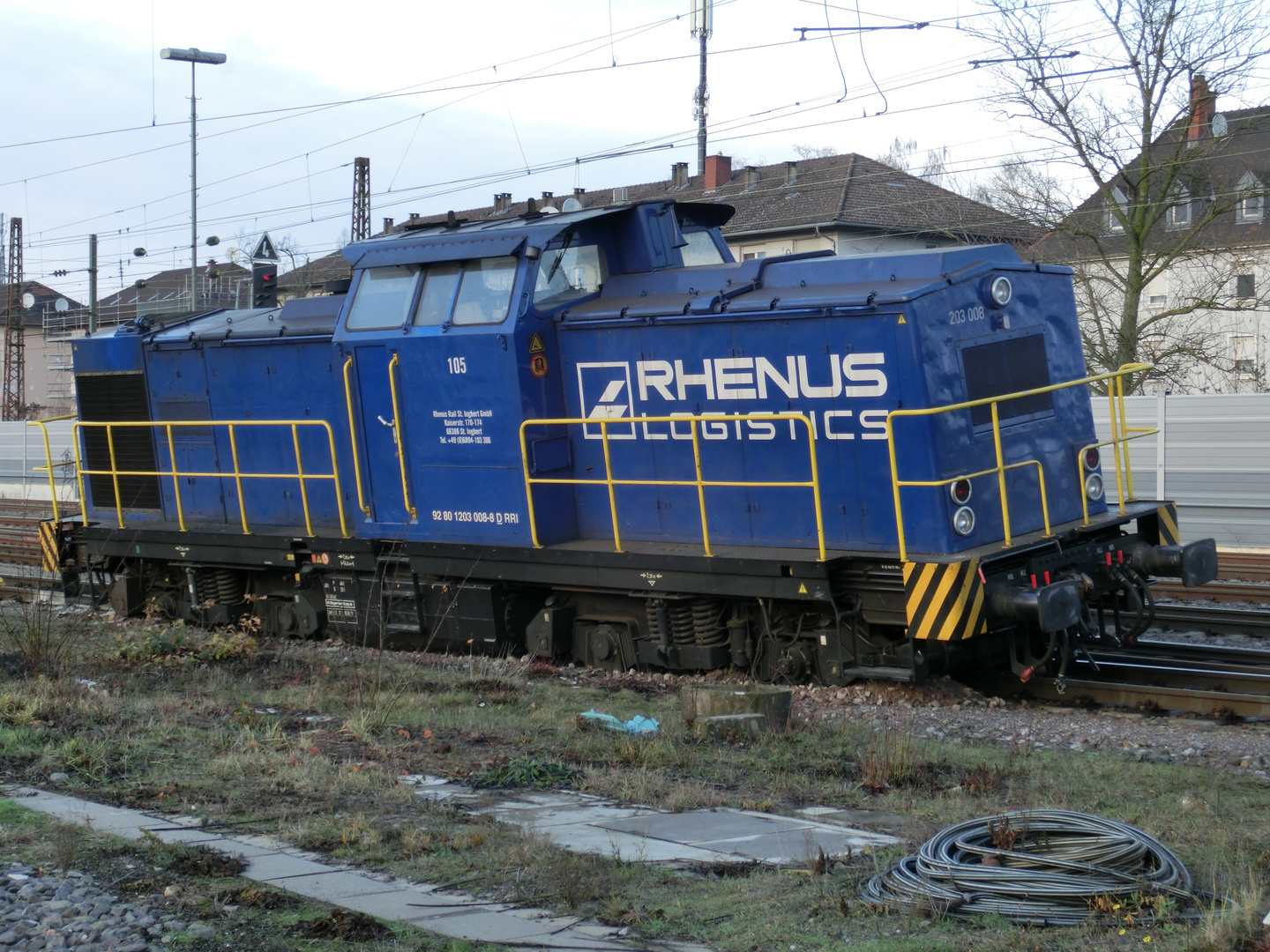 Voll neben der Spur - Bahnunfall Rhenus in Mannheim - Rheinau , V100 208 008-8 ex- DR ,  
