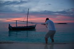 Volle Begeisterung auf Reethi Beach