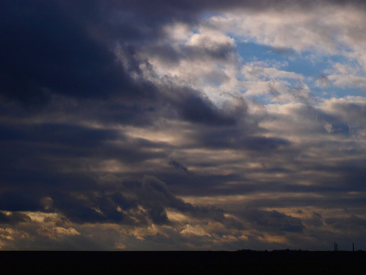 volle Wolken...