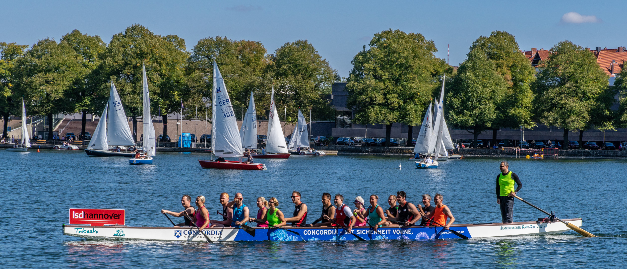 voller Boote - Maschsee in Hannover